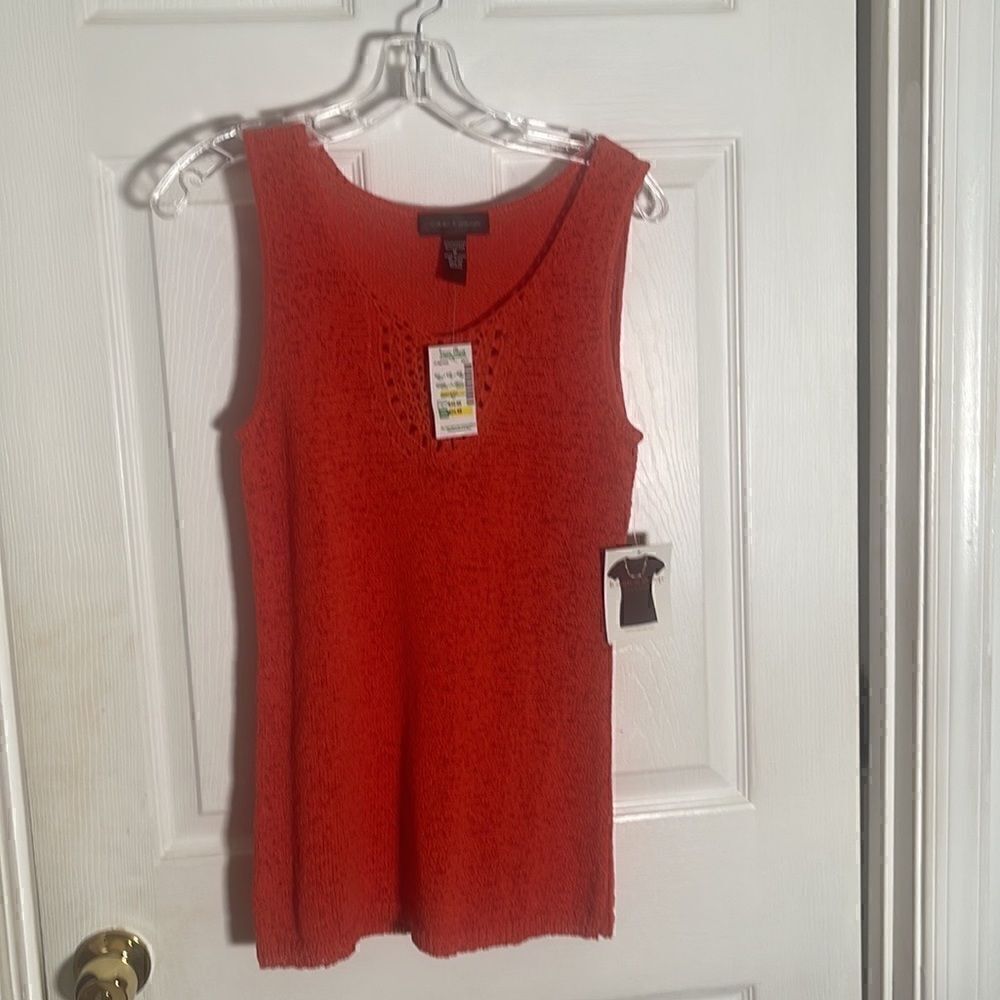 Cable & Gauge Sleeveless Knit Top NWT